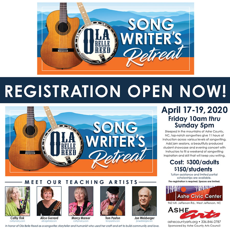 Tom Paxton to teach at 2020 Ola Belle Reed Song Writer's Retreat