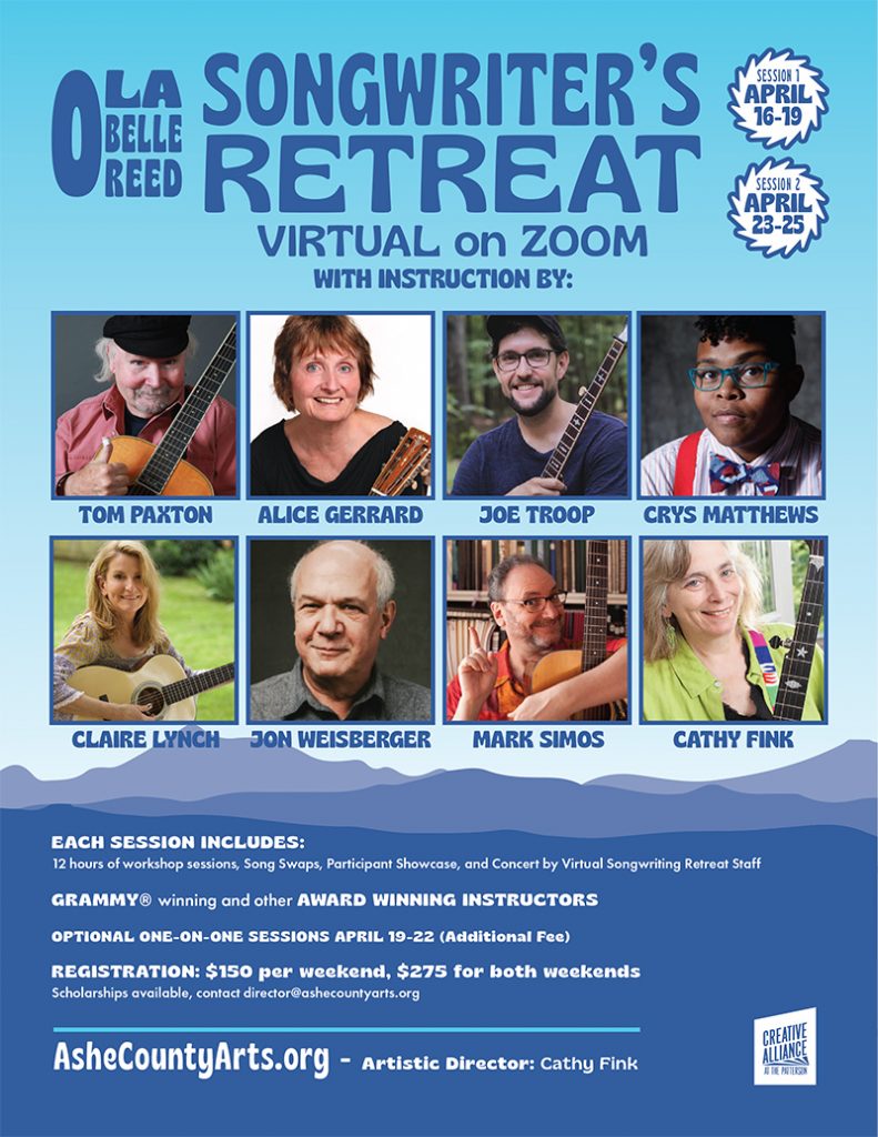 Ola Belle Reed Songwriter's Retreat returns virtually in April 2021